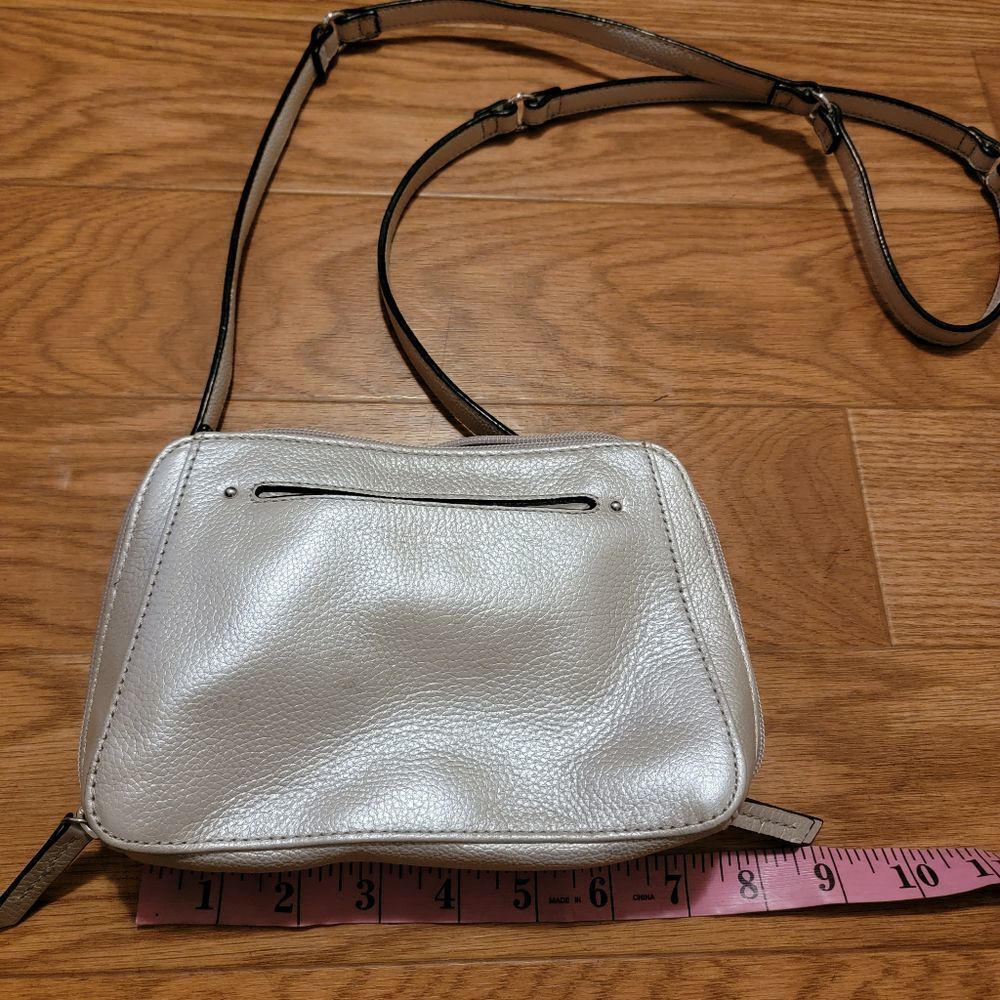 Tignanello Metallic Silver Convertible Crossbody Bag - Picture 7 of 11